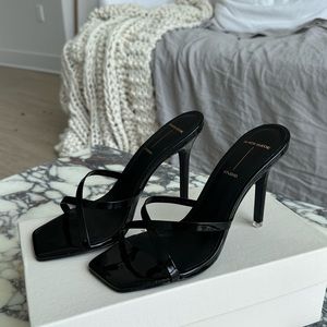 Black Suede Studio Heels